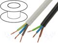Wire; H03VV-F,OMY; 2x0.75mm2; round; stranded; Cu; PVC; white; 300V TECHNOKABEL OMY2/0.75-B