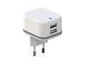 COMPACT CHARGER WITH DUAL USB OUTPUT 5 V - 4.8 A max. - 24 W max. - White PSS6EUSB40W 5410329711665
