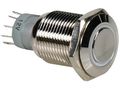 ROUND METAL PUSH BUTTON SPDT 1NO 1NC - WHITE RING R1600W 5410329380670; 5410329491109; 5410329529192