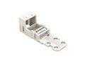 MOUNTING CARRIER - FOR 2-CONDUCTOR TERMINAL BLOCKS - 221 SERIES - 4 mm▓ - WITH SNAP-IN MOUNTING FOOT FOR HORIZONTAL MOUNTING - WHITE WG221512 5410329716004