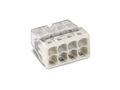 COMPACT SPLICING CONNECTOR - FOR SOLID CONDUCTORS - max. 2.5 mm▓ - 8-CONDUCTOR - TRANSPARENT HOUSING - LIGHT GREY COVER WG2273208 5410329716219; 4050821027881