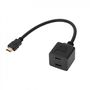 Адаптер кабеля HDMI, 19-контактный штекер HDMI - 2x19-контактный разъем HDMI, 0,3 м, черный ZLA0791 5900804039549; 5901436774167