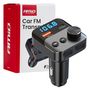 Car FM Transmitter 1×USB-A 1×USB-C 12V 24V AMIO-04647, AMiO 5903293046470