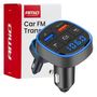 Car FM Transmitter 2×USB-A 12V 24V AMIO-04648, AMiO 5903293046487