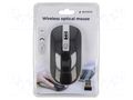 Mouse; black,grey; USB A; wireless,optical; DPI change button GEMBIRD MUSW-4B-06-BS
