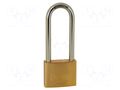Padlock; shackle; brass; Protection: medium (level 6); A: 50mm KASP KA-K12050L80D