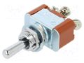 Switch: toggle; Pos: 3; SP3T; (ON)-OFF-(ON); 6A/250VAC; 20A/30VDC NKK SWITCHES S308T