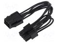 Cable: mains; PCIe 6pin male,PCIe 8pin female; 0.15m SAVIO SAVAK-49