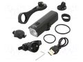 Torch: LED; IPX6; 200lm,400lm,1000lm; 1.5h; HighLine; bicycle MACTRONIC ABF0166-SET
