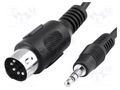 Cable; DIN 5pin plug,Jack 3.5mm 3pin plug; 1.2m; black BQ CABLE CABLE-441/1.5