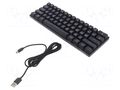 Keyboard; black; USB C; wired,US layout; mechanical keyboard,RGB SAVIO SAVGK-BLACKOUT-BR