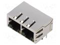 Connector: RJ45; socket; PIN: 8; shielded,with LED; 8p8c; THT ADAM TECH MTJG288TX1FSDPGLH