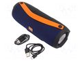 Speaker; black,blue,orange; FM radio,hands-free set; 10m; 7h SAVIO SAVBS-021