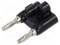 Adapter; black; 15A; banana 4mm plug x2,banana MDP plug x2; 5mΩ CAL TEST CT3160-0
