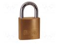 Padlock; shackle; brass; Protection: low (level 3); A: 30mm; B: 18mm KASP KA-K12030