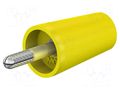 Laboratory connector: 4mm banana; adapter; 32A; yellow; 42mm STÄUBLI A-SLK4-N-24