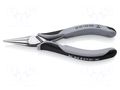Pliers; half-rounded nose; ESD; for electronics; 145mm KNIPEX KNP.3562145ESD