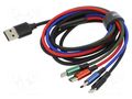 Cable; High Speed,USB 2.0; 1.2m; black; textile; 3.5A BASEUS CA1T4-B01