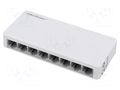 Switch Ethernet; DC socket,RJ45 socket x8; Fast Ethernet; white QOLTEC QOLTEC-52248