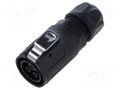 Connector: circular; plug; female; 02; 10A; 400V; PIN: 3; IP67; 7÷9mm LUTRONIC 2440-03-T09-CB-T