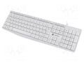 Keyboard; white; USB A; wired,slim,US layout; Len: 1.8m NATEC NKL-1951