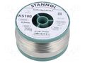 Tin; lead free; Sn95,5Ag3,8Cu0,7; 0.5mm; 0.25kg; reel; 217°C; KS100 STANNOL SN955KS100/0.5/250