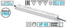 13W CV LED barošanas bloks 12V, 1.08A, IP65, plakans, TCI 122432
