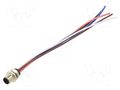 Connector: M12; socket; male; 16A; 63V; PIN: 5; IP67; straight; cables LUTRONIC 1230-05L-T16CW-02M