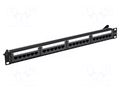 Patch panel; black; Number of ports: 24; Standard: 19"; Cat: 6a LANBERG PPUA-1024-B