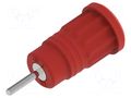 Connector: 4mm banana; socket; 36A; red; nickel plated; insulated ELECTRO-PJP PJP3287-R
