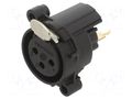 Connector: XLR; socket; female; PIN: 3; straight; with push button NEUTRIK NTR-NC3FAV