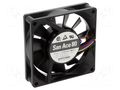 Fan: DC; axial; 12VDC; 80x80x20mm; 40.2m3/h; 25dBA; ball; 2300rpm SANYO DENKI 109P0812M601