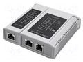 Tester: LAN wiring; LED; RJ12,RJ45; 140x125x30mm QOLTEC QOLTEC-54278