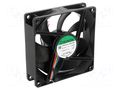 Fan: DC; axial; 12VDC; 92x92x25mm; 127.42m3/h; 46.1dBA; ball SUNON PF92251B1-S99-A