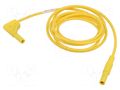 Test lead; 16A; banana plug 4mm,angular banana plug 4mm; Len: 2m HIRSCHMANN T&M MLSSILWG200/1GE