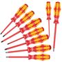 160 i/162 i/167 i/9 Screwdriver set Kraftform Plus Series 100, 1 x PH 2x100; 1 x PZ 2x100; 1 x # 1x80; 1 x # 2x100; 1 x TX 15x80; 1 x TX 20x80; 1 x TX 25x100; 1 x 0.4x2.5x80; 1 x 1.0x5.5x125, Wera 05133355001