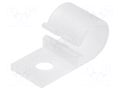 Fixing clamp; 4.6mm; polyamide; natural; Cable P-clips FIX&FASTEN FIX-CCB-2