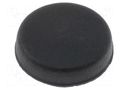 Self-adhesive foot; black; rubber; A: 10.8mm; B: 10.2mm; C: 3mm FIX&FASTEN FIX-RF-009