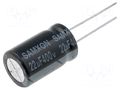 Capacitor: electrolytic; THT; 22uF; 400VDC; Ø12.5x20mm; Pitch: 5mm SAMXON KM22/400