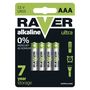 RAVER Alkaline Battery LR03 (AAA), 4 pcs in blister, Raver B7911 8595025345899