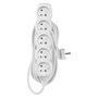 Extension Cord 5 m / 5 sockets / white / PVC / 1.5 mm2, EMOS P0515R 8592920016480