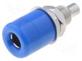 Connector: 4mm banana; socket; 20A; Cutout: Ø7.5mm; blue; insulated STÄUBLI EBI-40-23