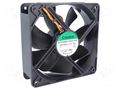 Fan: DC; axial; 48VDC; 120x120x38mm; 234.6m3/h; 48dBA; ball; 24AWG SUNON EEC0384B1-G99