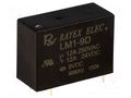 Relay: electromagnetic; SPDT; Ucoil: 9VDC; Icontacts max: 12A; LM1 Recoy/RAYEX ELECTRONICS LM1-9D