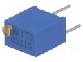 Potentiometer: mounting; multiturn; 1kΩ; 250mW; ±10%; linear; THT BOURNS 3266W-1-102LF
