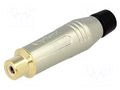 Connector: RCA; plug; female; straight; soldering; grey; for cable AMPHENOL ACJR-SBK
