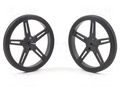 Wheel; black; Shaft: D spring; push-in; Ø: 70mm; Shaft dia: 3mm POLOLU POLOLU-1425