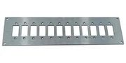 FACE PLATE, 12POS, 259X66X2MM, ALUM FSP-12-SSPF