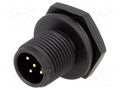 Connector: M12; socket; PIN: 5; male; 60V; IP68; soldering; plastic AMPHENOL LTW LTWM12P-05PMMS-SC