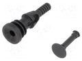 Fastener for fans and protections; plastic; black; 4.5mm FIX&FASTEN FSP-2